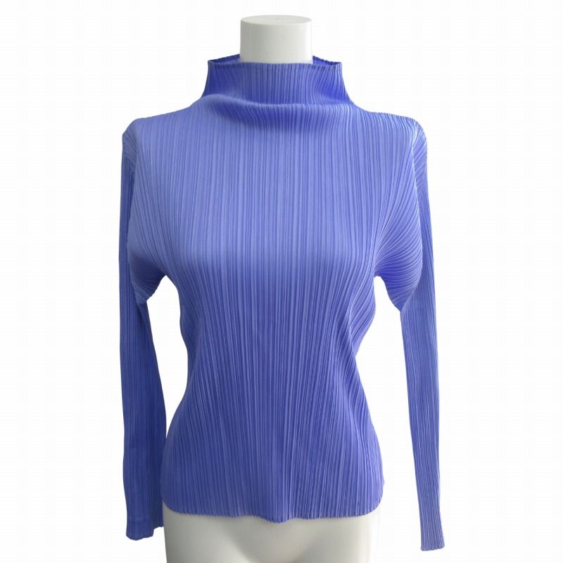 ISSEY MIYAKE PLEATS PLEASE 紫 ハイネック トップス プリーツプリーズ