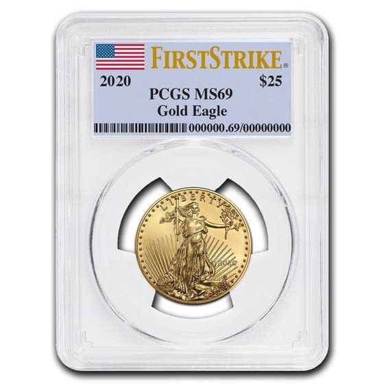 2020 1|2 oz American G Eagle MS-69 PCGS FirstStrikeR