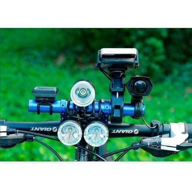 ハンドルバー 拡張ブラケット 自転車 スマホホルダー アルミ 軽量 エクステンダー エクステンションマウント ホルダー 延長 ダブル 赤 BRIGHTFACE_UK