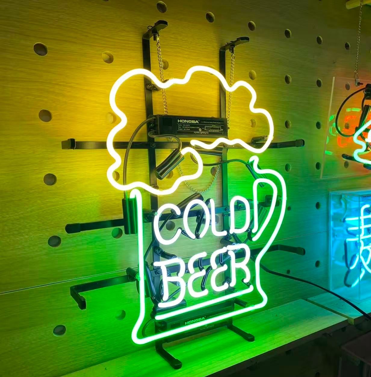 オーダーメイド ネオンサイン COLD BEER ビールジョッキ ガラスライト インテリア