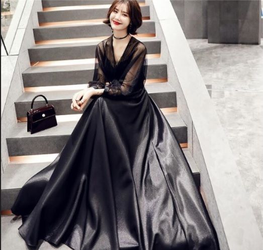 送料無料 ♥ 発表会 女優 気品 光沢 9号 M ドレス OPN2905