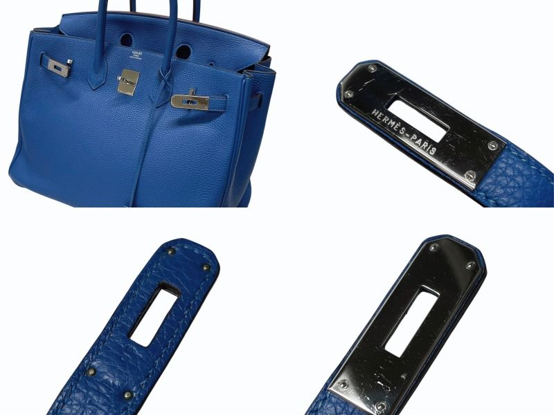 極美品 HERMES エルメス BIRKIN バーキン35 ミコノス シルバー