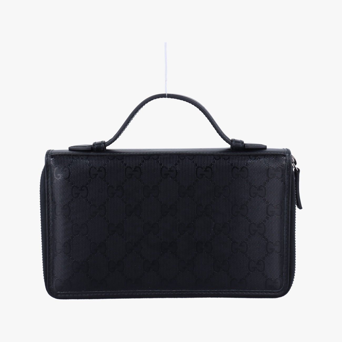 グッチGucciGGインプリメ ドキュメントケースブラックPVCコーティングキャンバス336298