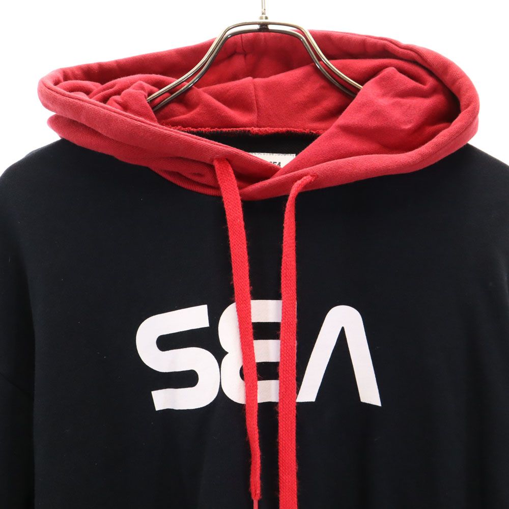 ウィンドアンドシー 長袖 スウェットパーカー M ブラック WIND AND SEA