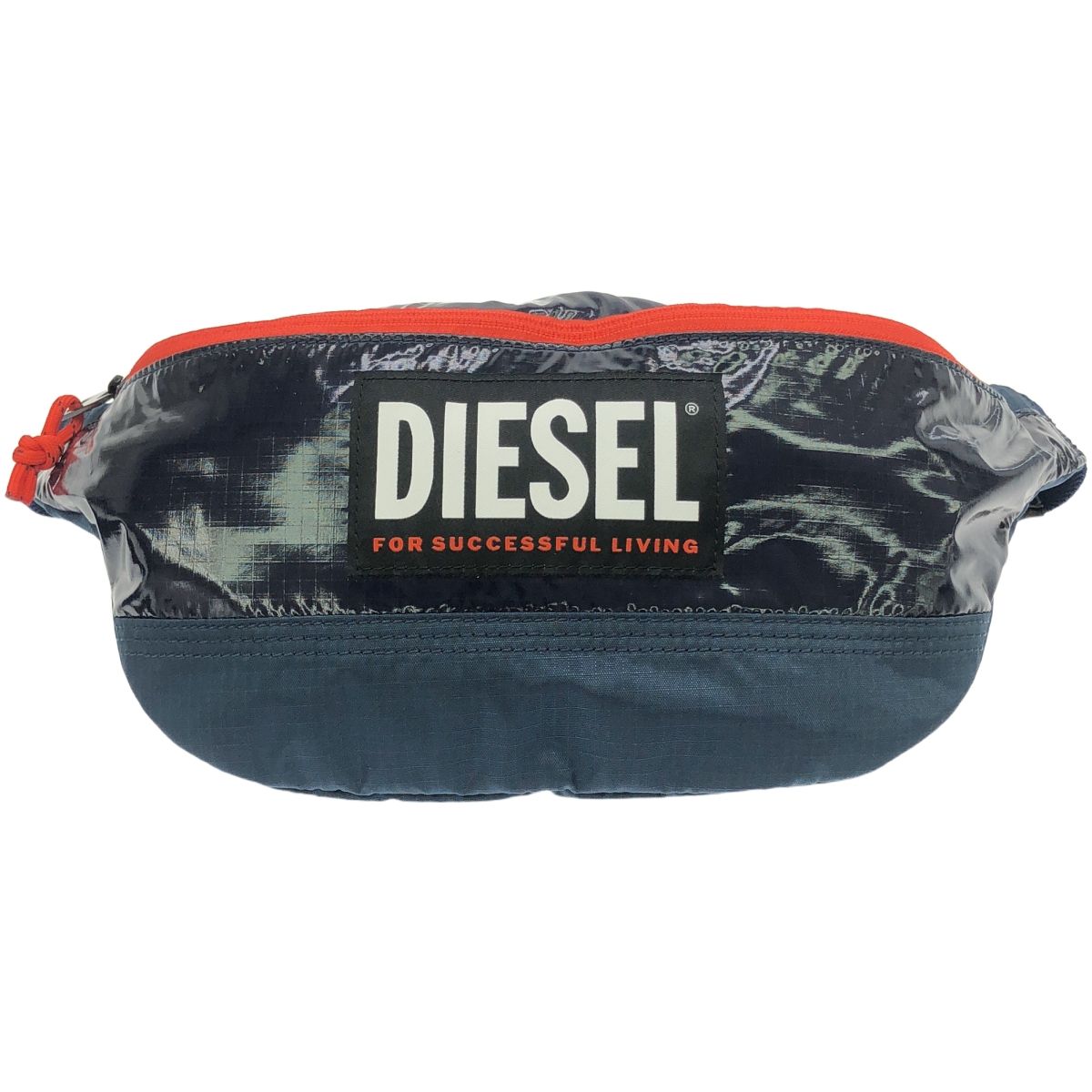 DIESEL ディーゼル ロゴプリントボディバッグ ネイビー ー
