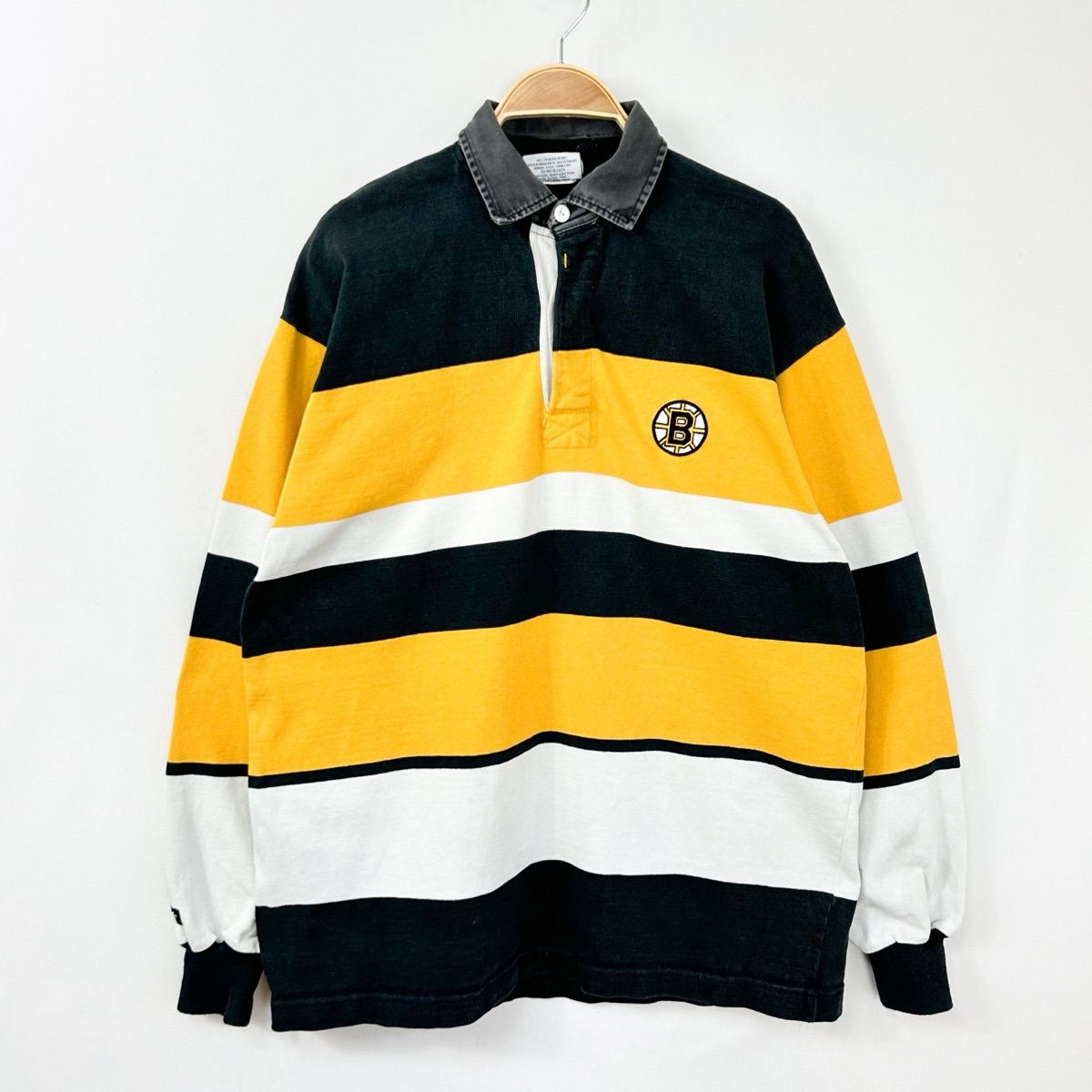 【ほぼ新品】　バーバリアン　ラガーシャツ　カナダ製　ストライプ　ボーダー Barbarian バーバリアン BARBARIAN クラシック ラグビーシャツ