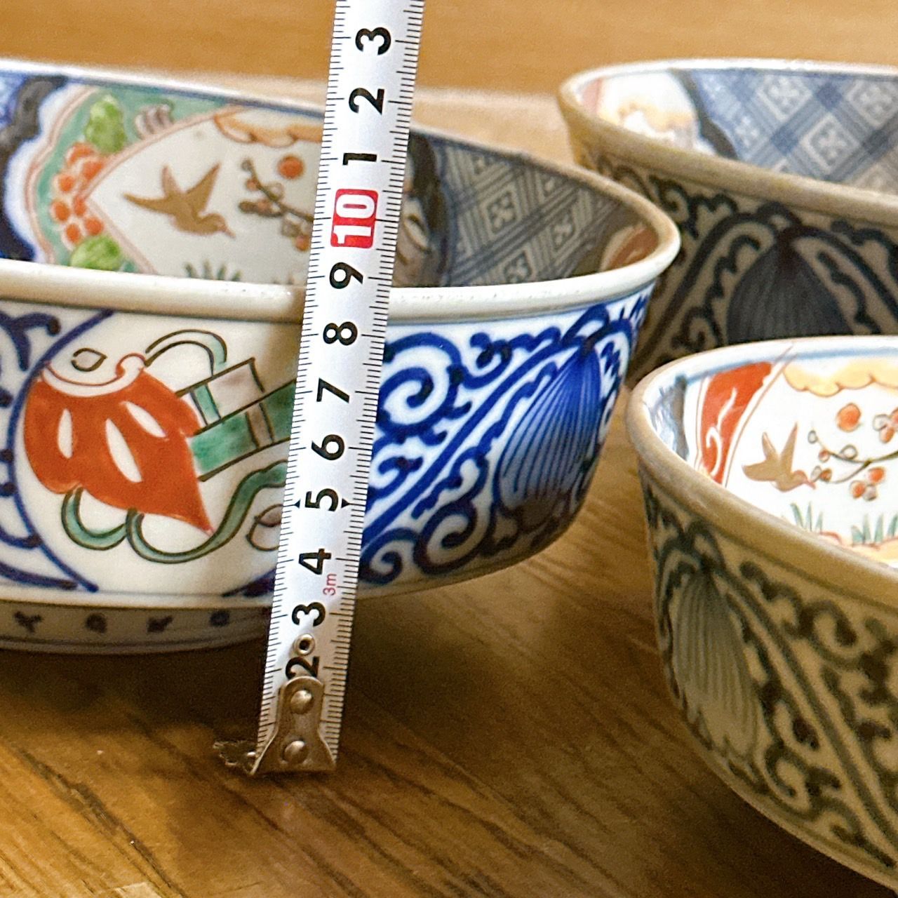 古伊万里 色絵 深鉢 三重鉢 三つ鉢 三つ組鉢 大鉢 3点セット 鳳凰 盛り