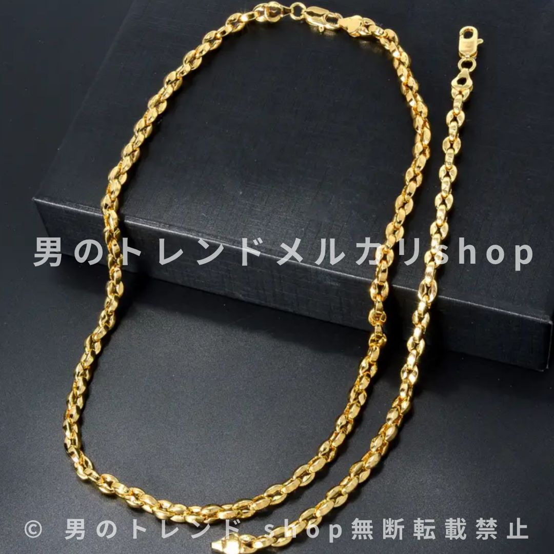 金メッキ ネックレス チェーン ブレスレット メンズ レディース 