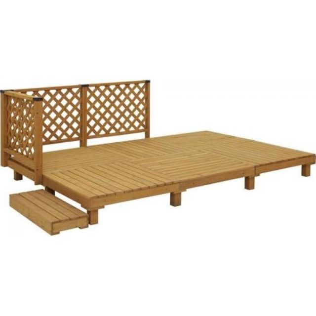 タカショー システムデッキ 1.5坪 ナチュラル SDW-N15 約幅2770x奥行1870x高さ950mm 天然木 組立品 ウッドデッキ