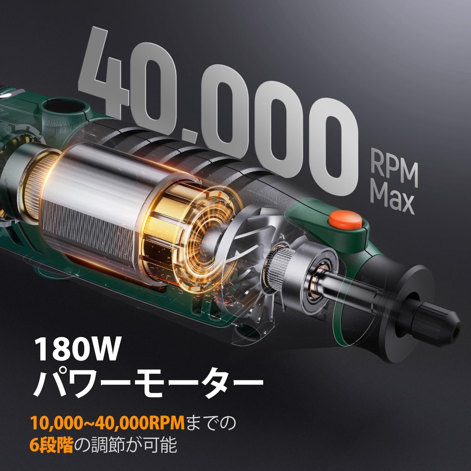 ミニルーター 40000RPM高速回転