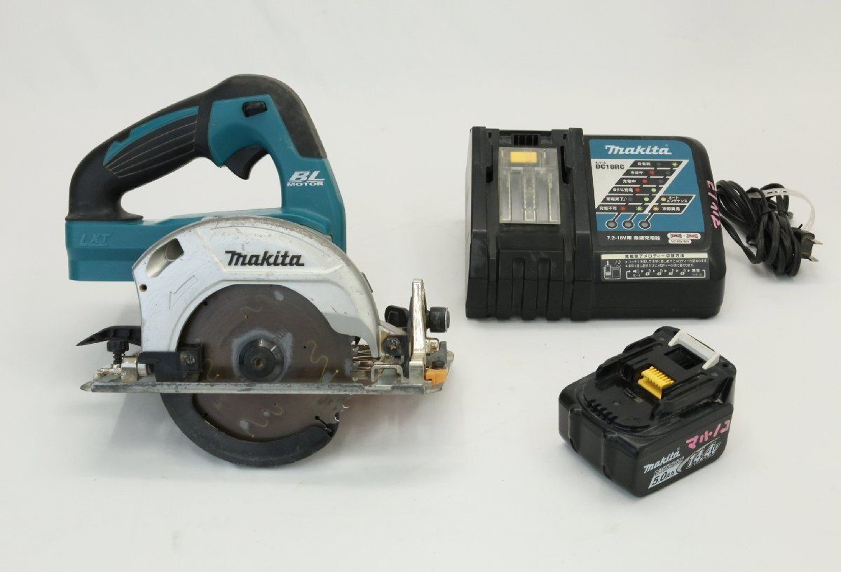 マキタ makita 充電式マルノコ 125mm HS470D 14.4V 充電回数186回 ケース付き 電動工具 沖縄 離島 配送不可 併 B3B