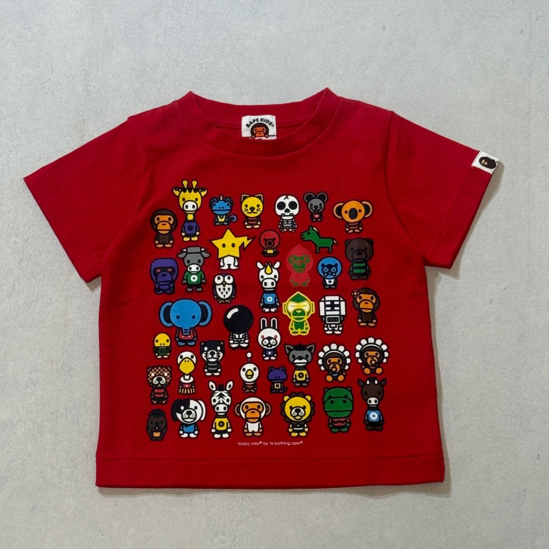 [大人気]　アベイシングエイプ　Tシャツ　プリント◎　マイロ　存在感◎　レア◎ 90cm】A BATHING APE Print T-shirt / アベイシングエイプ