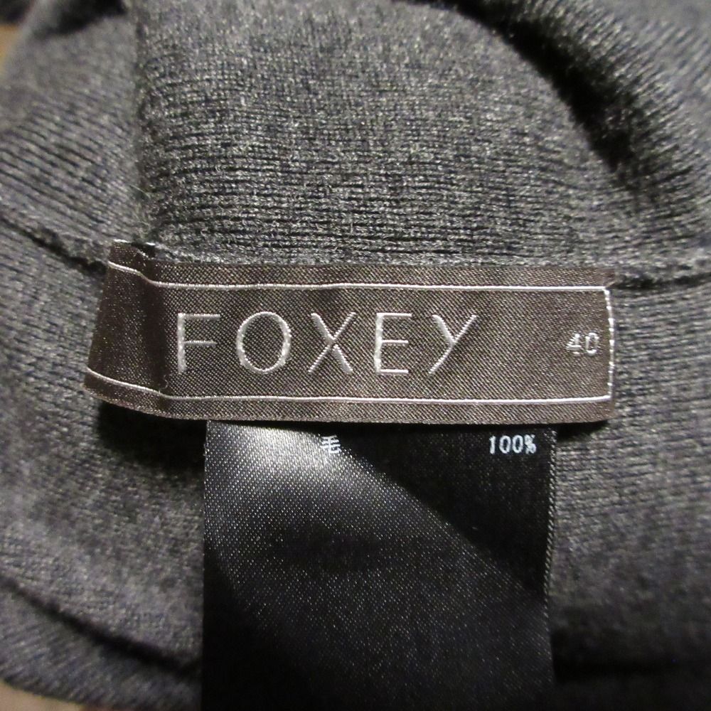FOXEY - FOXEY フォクシー ハイネック ニット チャコールグレー サイズ40 新品 未使用☆FOXEY/フォクシー ウォッシャブルシルクニット
