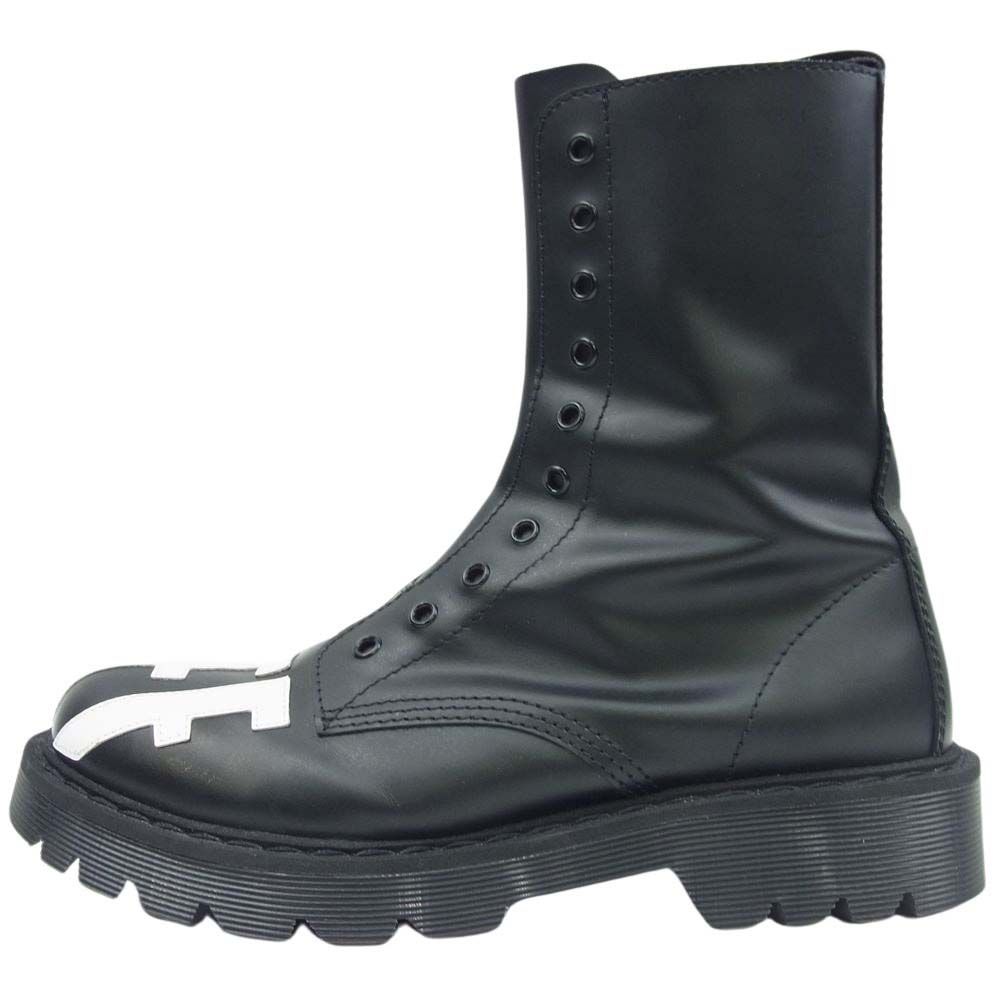 vetements FUCK OFFブーツ Vetements VTMNTS Laceless FUCK OFF Leather Combat Booties