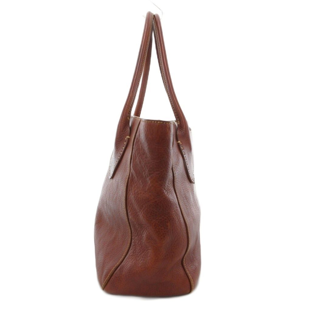 ゲンテン genten トートバッグ 工具ロゴ レザー 茶 ブラウン /AE