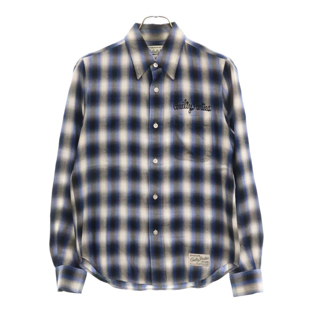 WACKO MARIA (ワコマリア) 13AW レーヨン オンブレチェック 長袖シャツ ブルー