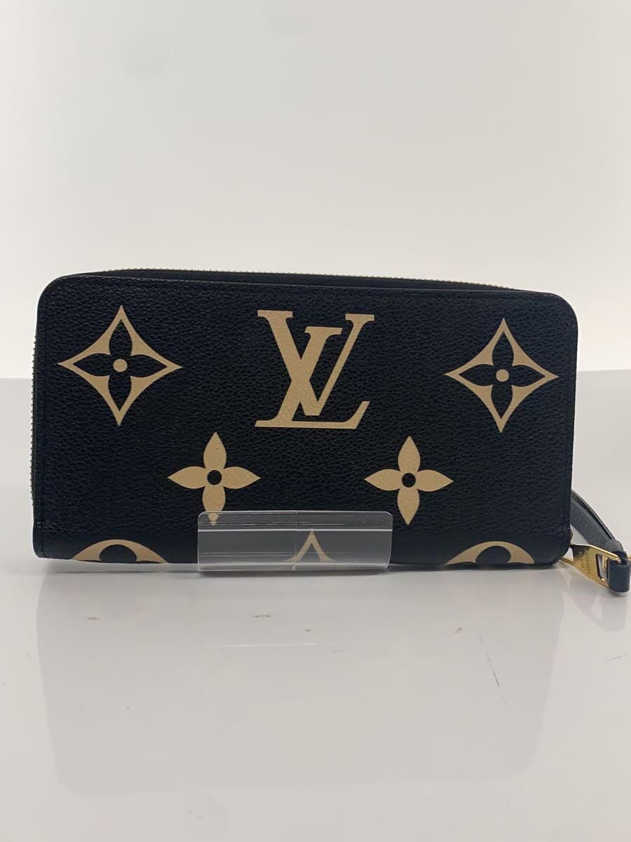 LOUIS VUITTON ジッピー・ウォレット_モノグラム・アンプラント_BLK レザー ブラック モノグラム レディース - メルカリ