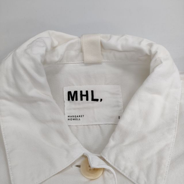 MHL. - MHL. 595-3152505 LIGHT COTTON DRY TWILL 半袖シャツ 23SS オフホワイト レディース エムエイチエル【中古】5-0602S∞ MHL. 595-3152505 LIGHT COTTON DRY TWILL 半袖シャツ 23SS オフ