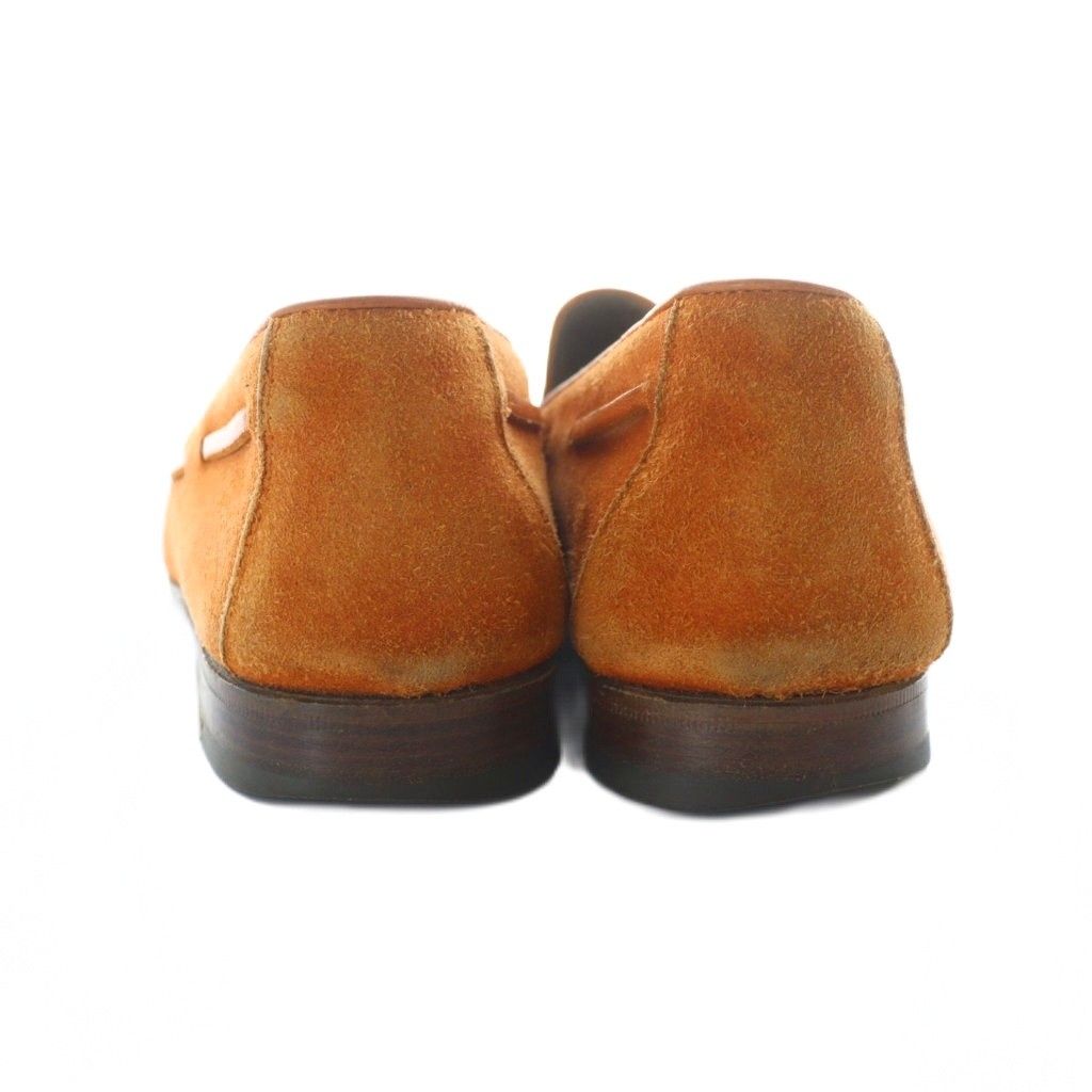  エルメス HERMES ローファー スエード レザー ロゴ 40 26.5 cm オレンジ 橙色 MQ GY 11 OH その他 靴