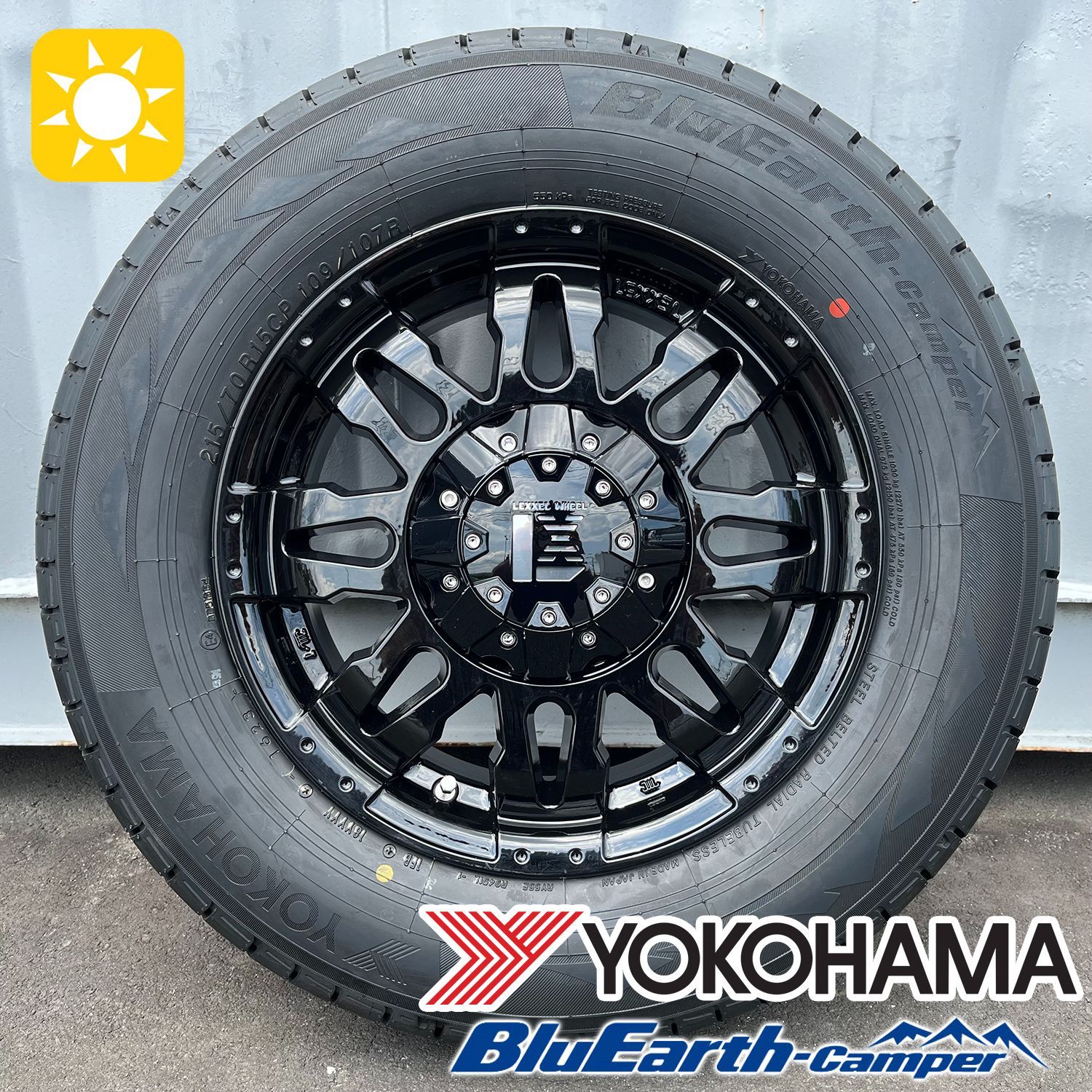 YOKOHAMA ブルーアースVAN4本　ホイールセット　バリ山　おまけあり YOKOHAMA BLUEARTH-VAN RY55 155/80R14 88/86N | タイヤの通販