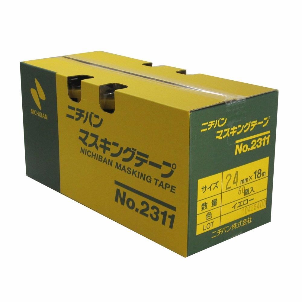 24mm×18M_50巻入 ニチバン No.2311 マスキングテープ(車両用) 24mm×18M