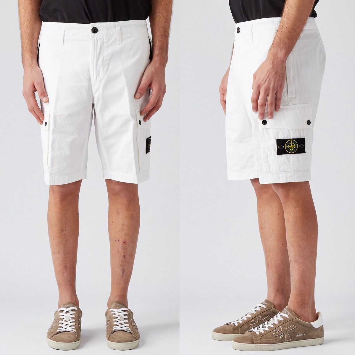8 STONE ISLAND ストーンアイランド 1015L11WA V0001 ホワイト カーゴ 
