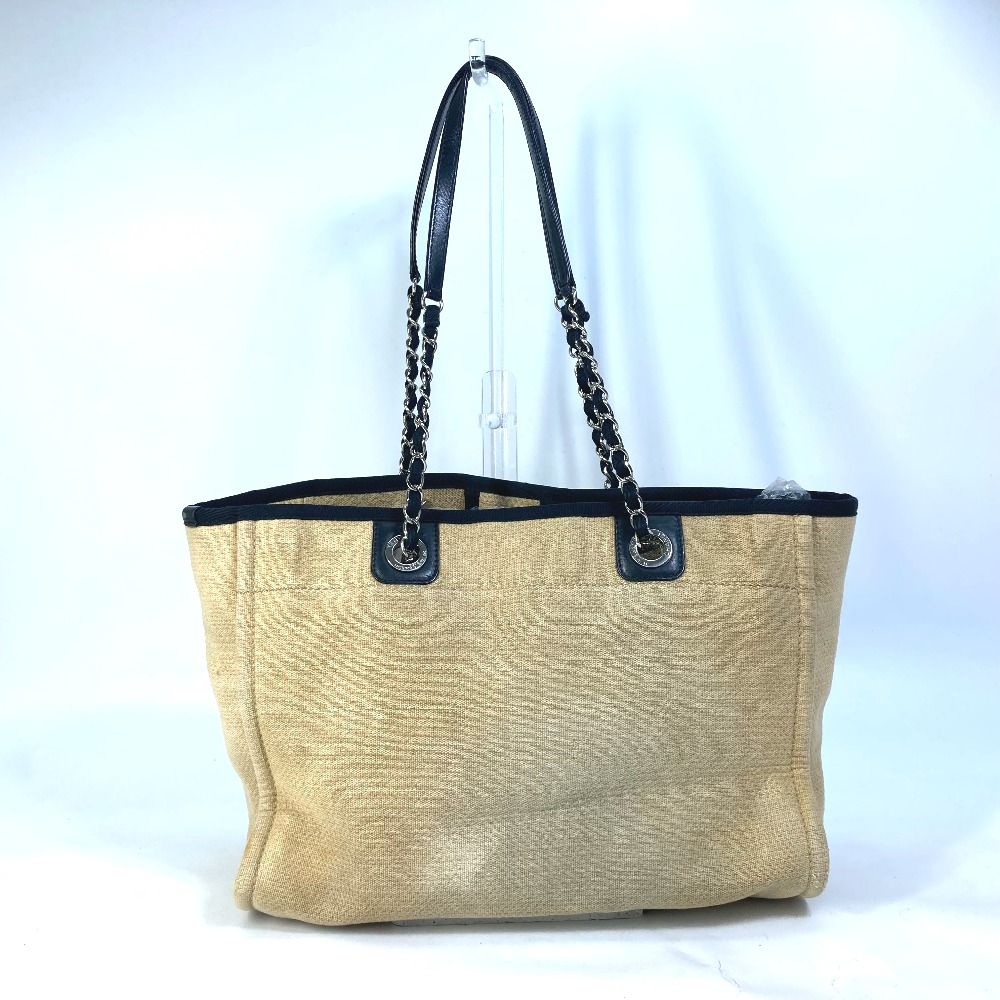 CHANEL シャネル トートバッグ ドーヴィル キャンバス/レザー