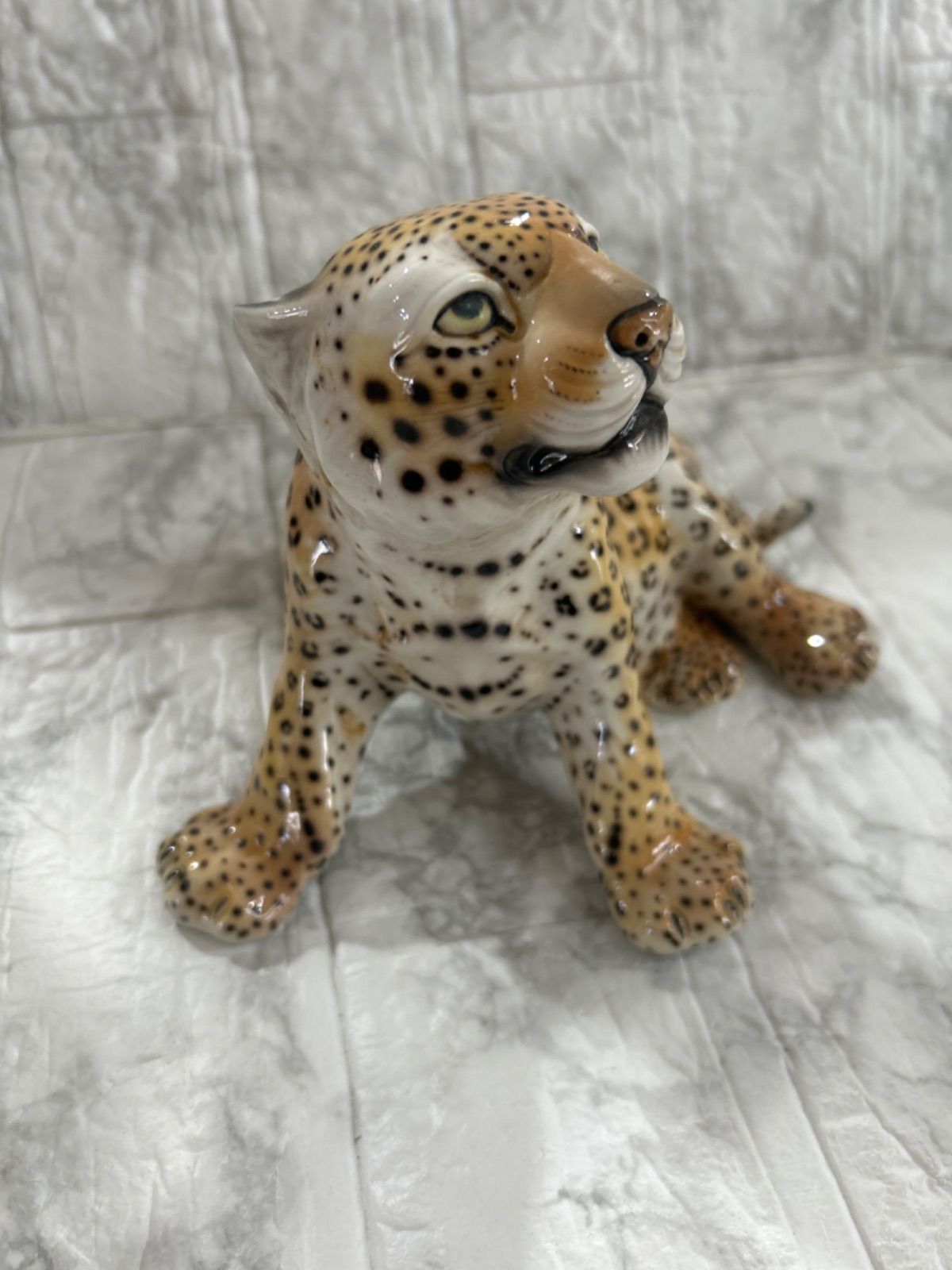イタリア製 チーターの置き物 高さ約65cm インテリア オブジェ