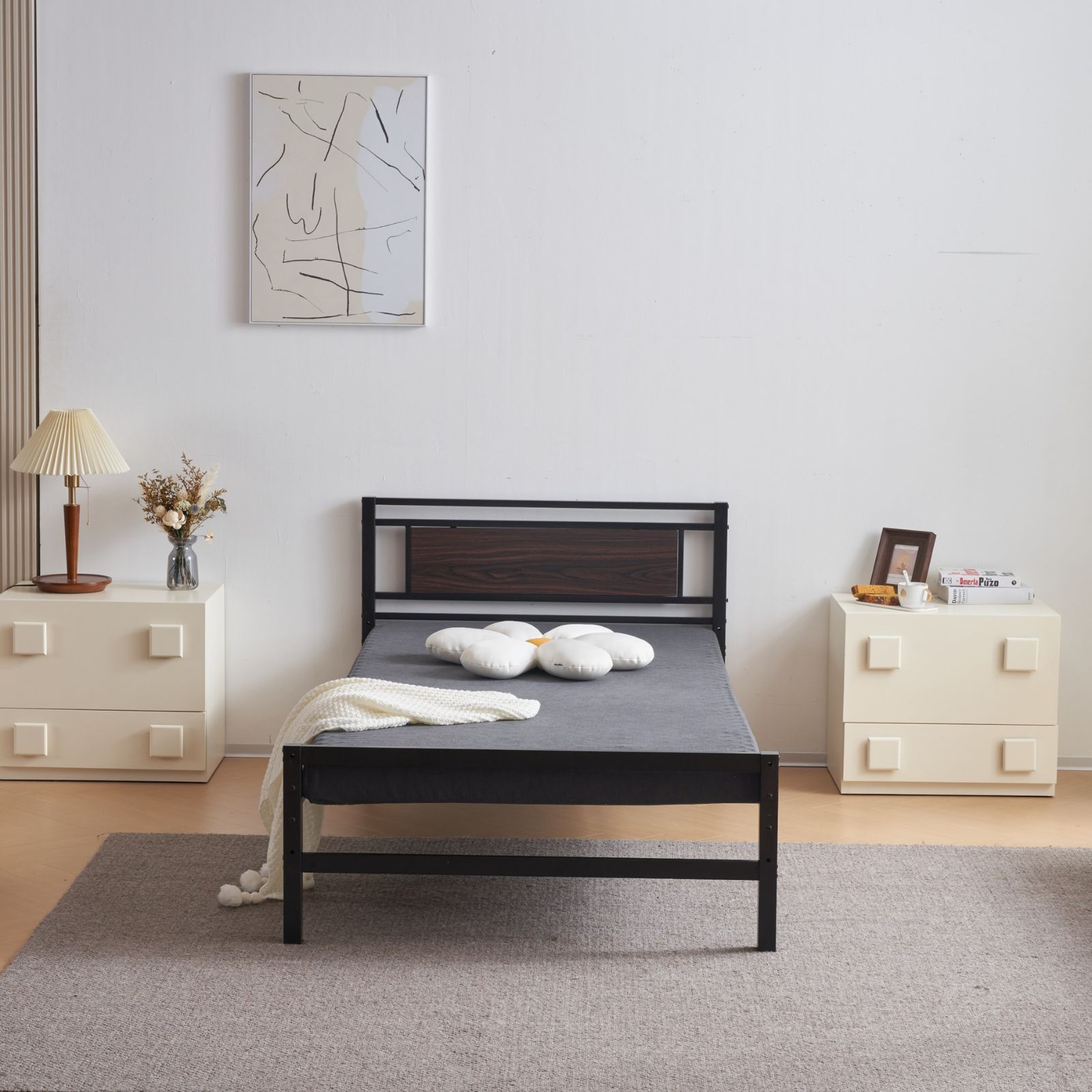 価格 NANAMIパイプベッド シングル ベッド 宮 三段階高さ調整可 スチール 耐震 ベッド北欧風 子供部屋 ブラック BLACK