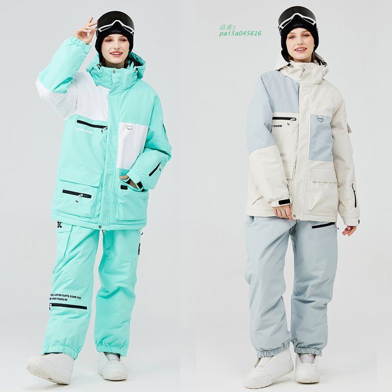 スキーウェア 上下セット メンズ レディース スノーボードウェア フード付き 雪遊び スノーウェア パンツ 防寒 スキー スポーツウェア ジャケット pai5a045616