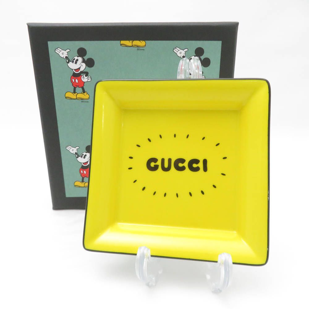 Richard Ginori GUCCI リチャードジノリ×グッチ グッチ デコール コレクション ディズニー アッシュトレイ 1点 10cmプレート アクセサリー 灰皿 スクエア SM4129C1