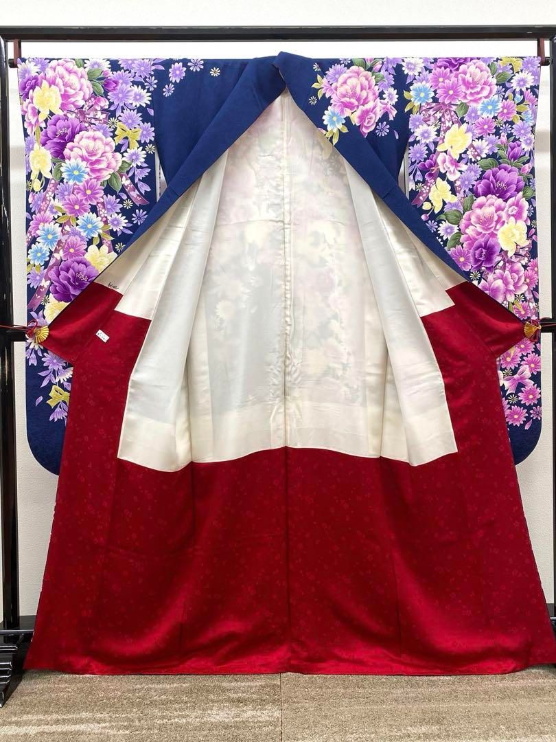 振袖 豪華 ラメ刺繍 金彩 紋意匠 牡丹 身丈161cm 撥水加工済 MO3128