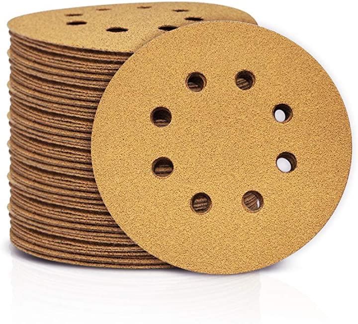 SPEEDWOX サンディングペーパー サンドペーパー 100枚 粒度 穴あり マジック式 紙やすり φ125mm セット( 黄，  φ125mm)