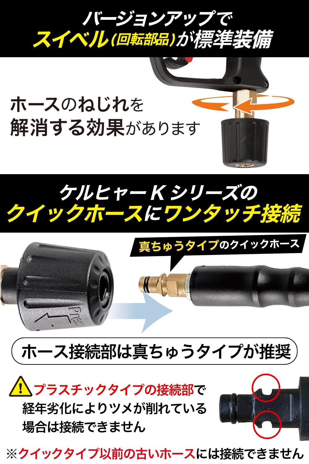 ケルヒャー用 クイックコネクトアダプター付属