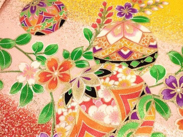 平和屋着物[]アンティーク 大正ロマン 七五三 女の子 3歳 祝着 三つ身