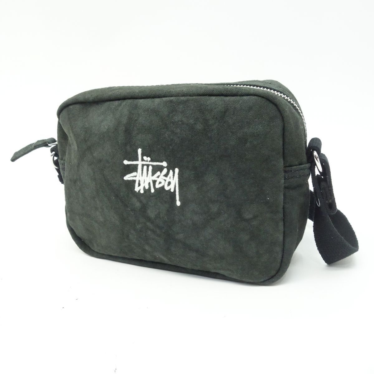 STUSSY ステューシー Canvas Side Pouch ロゴ刺繍 キャンバス