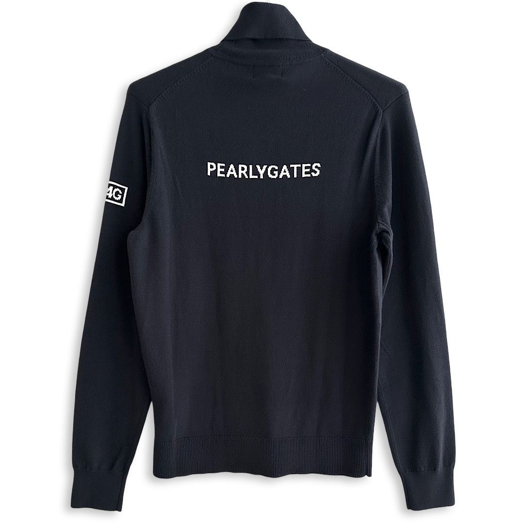 パーリーゲイツ 定価19 800円 メンズ タートルネックニット SUSTAIN ダークネイビー ゴルフウェア PEARLY GATES サイズ4 Mサイズ