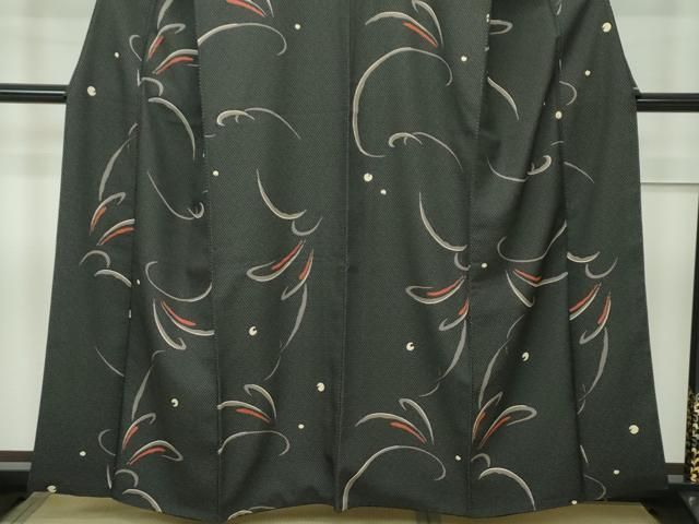平和屋本店□極上 京都西陣・想屋謹製 お召 胴抜き仕立て 兎 やまと誂