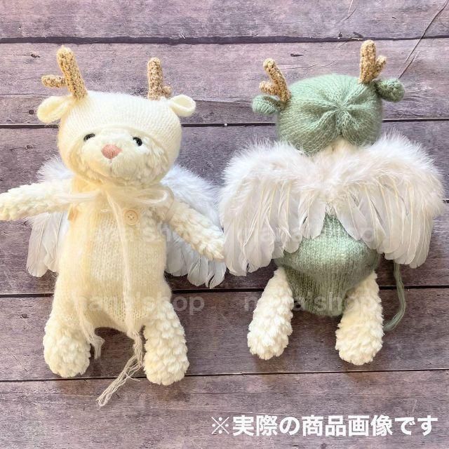 抹茶♪辰耳帽子とオーバーオール たつ ニューボーンフォト撮影