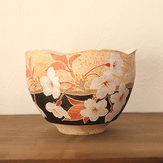 抹茶碗 桜 大貫博之 直径11×8.5cm 陶器 和食器 笠間焼 - メルカリ