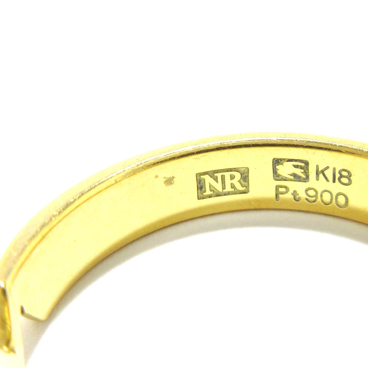 NINARICCI ニナリッチ リング - K18YG×Pt900 総重量 3.1g イニシャル刻印 ネーム刻印 SIROKUMA-CORPORATION_COM