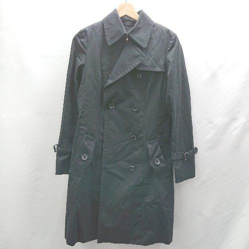 Θ BLUE LABEL CRESTBRIDGE 裏地取り外し 長袖 トレンチコート ジャケット 上着 サイズ 38 ブラック レディース E 1502030040784