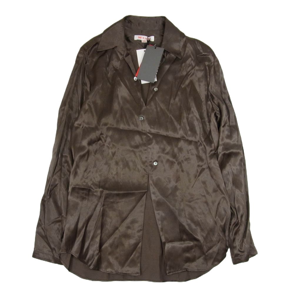 エムエーエスユー MASU 24SS MASS-SH0624 LOST SHIRT オープンカラー プルオーバー シャツ 長袖 ブラウン系 44【中古】