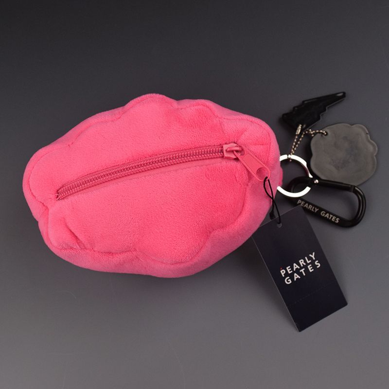 【未使用】PEARLY GATES 吹き出しロゴ型 ボールポーチ タグ付 未使用】PEARLY GATES 吹き出しロゴ型 ボールポーチ タグ付