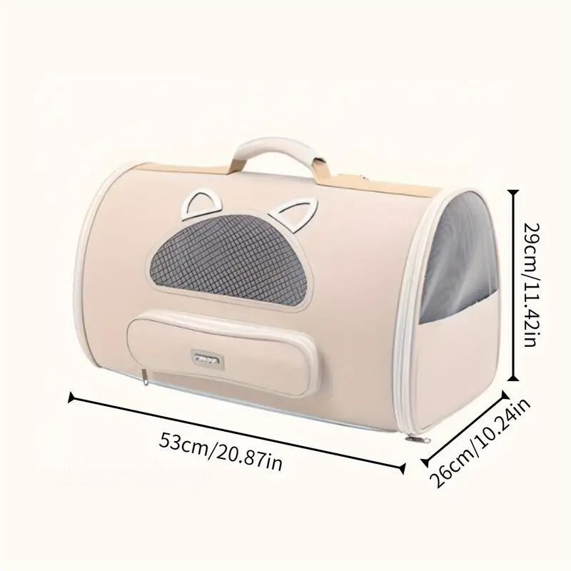 ペットキャリー 猫キャリー リュックサック 通気性 折りたたみ可能 シングルショルダーストラップ ダブルショルダーストラップ メッシュウィンドウ付き ポータブルキャットトラベルバッグ