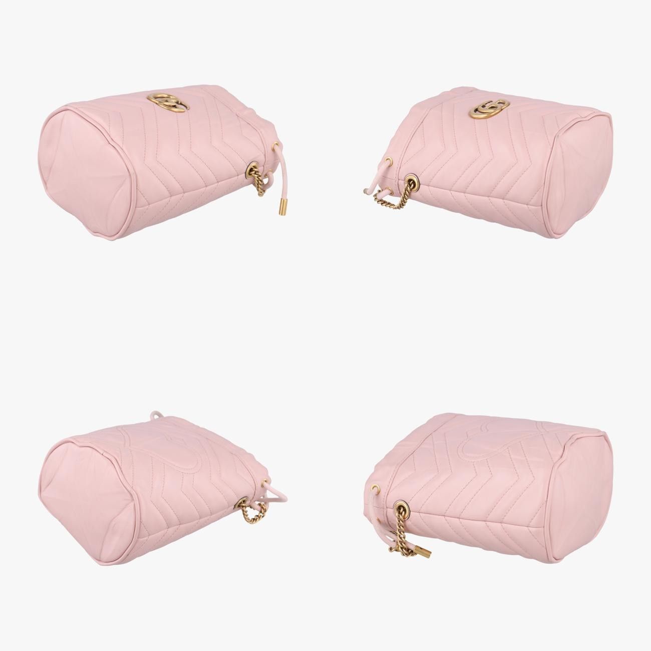 グッチGucciGGマーモントピンクレザー575163