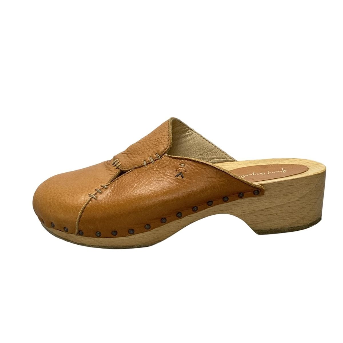 HENRY BEGUELIN エンリーベグリン ミュール 35 1 2 レディース - ブラウン アウトソール張替済 レザー