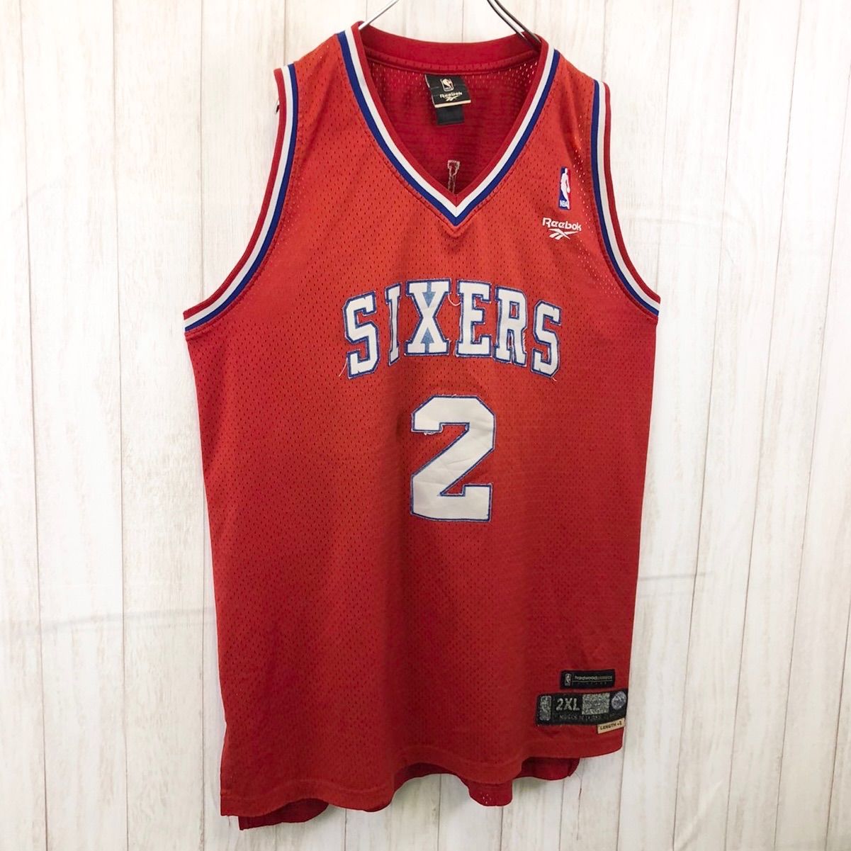 Reebokゲームシャツ sixers レッド - タンクトップ