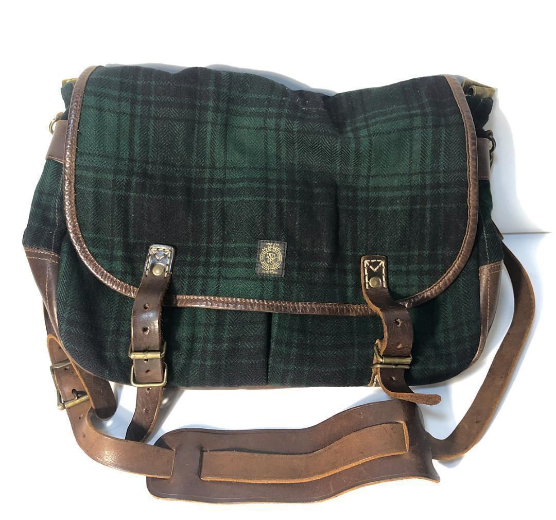 RRL メッセンジャーバッグ ヴィンテージショルダーバッグ 希少/大型/NY限定□RRL ウィンテージ ショルダー/メッセンジャー