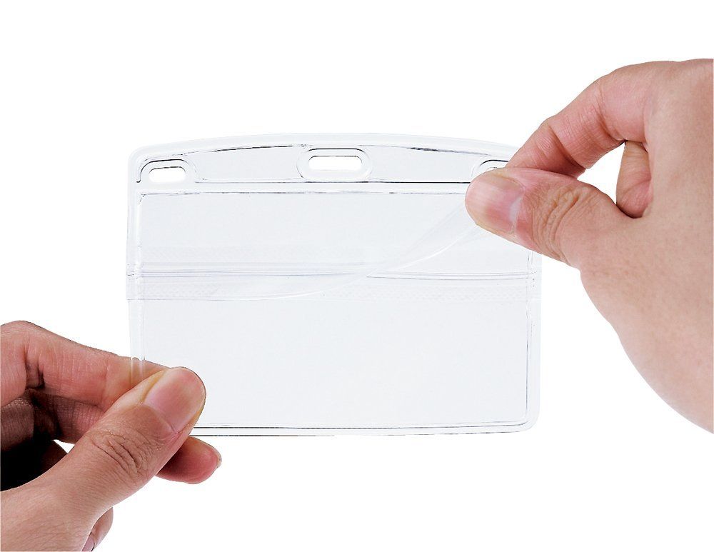 まとめ買い オープン工業 吊り下げ名札 ソフトケース クリップ式 横 特大 桃 10枚入 NL-21-PK ×3セット